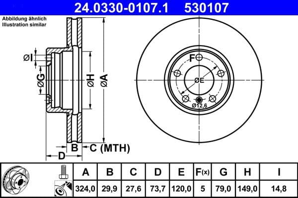 Brake Disc PowerDisc 24.0330-0107.1 - image 3