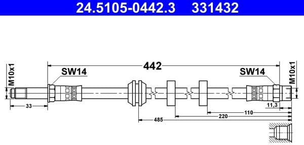 Brake Hose 24.5105-0442.3 - image 2