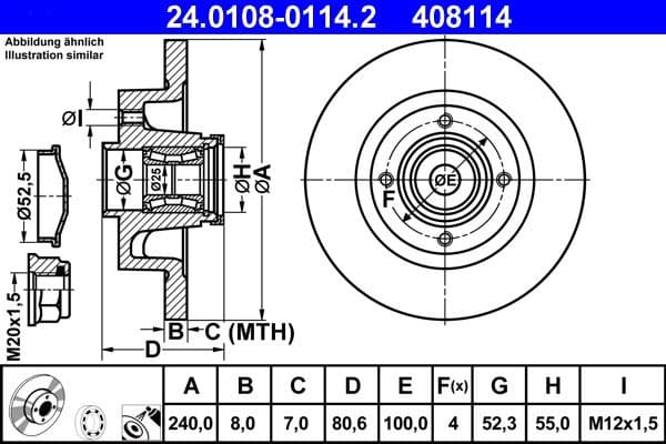 Brake Disc 24.0108-0114.2 - image 2