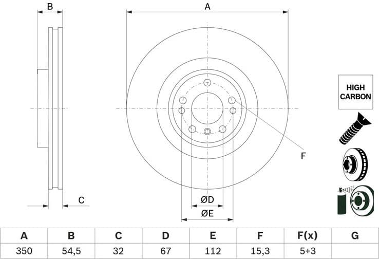 Brake Disc 0 986 479 E99 - image 2