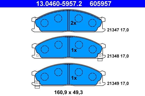 Brake Pad Set, disc brake 13.0460-5957.2 - image 2