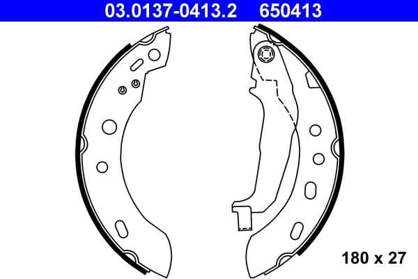 Brake Shoe Set 03.0137-0413.2 - image 2