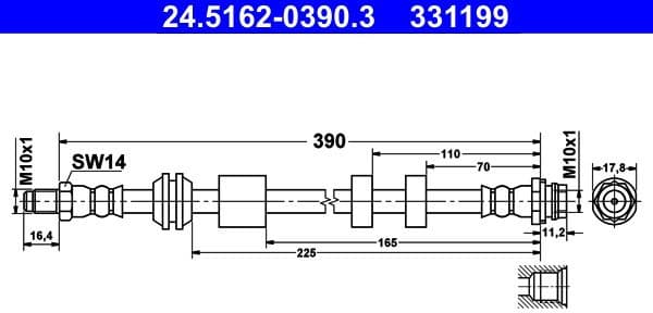 Brake Hose 24.5162-0390.3 - image 2
