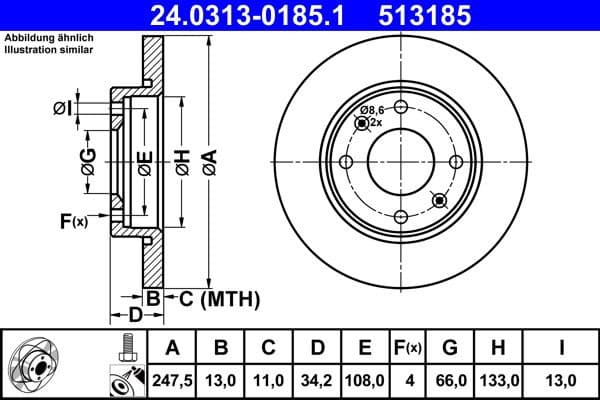 Brake Disc PowerDisc 24.0313-0185.1 - image 2