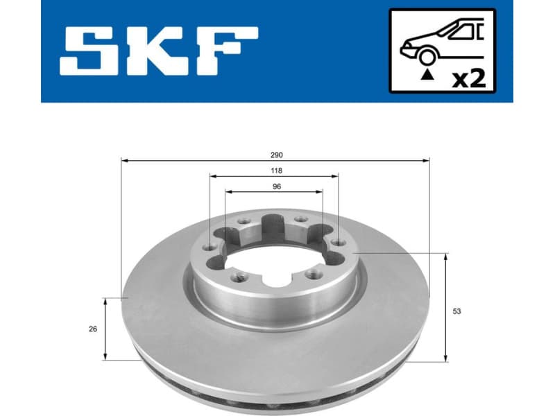 Brake Disc VKBD 80493 V2 - image 2