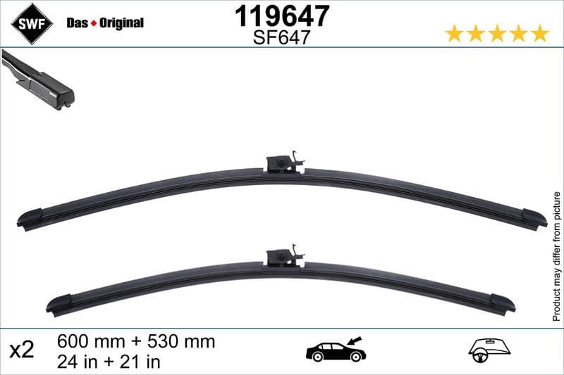 Wiper Blade DAS ORIGINAL SET 119647
