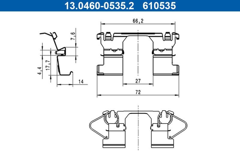Accessory Kit, disc brake pad 13.0460-0535.2 - image 2
