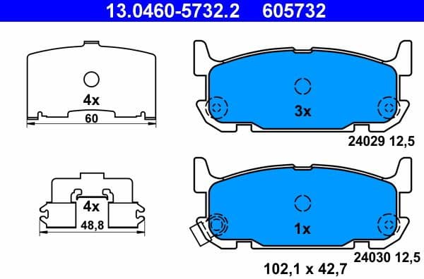Brake Pad Set, disc brake 13.0460-5732.2 - image 2