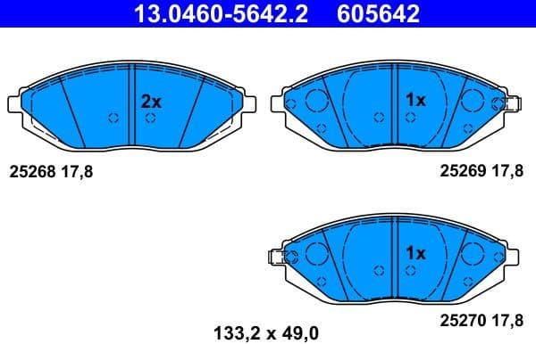 Brake Pad Set, disc brake 13.0460-5642.2 - image 2