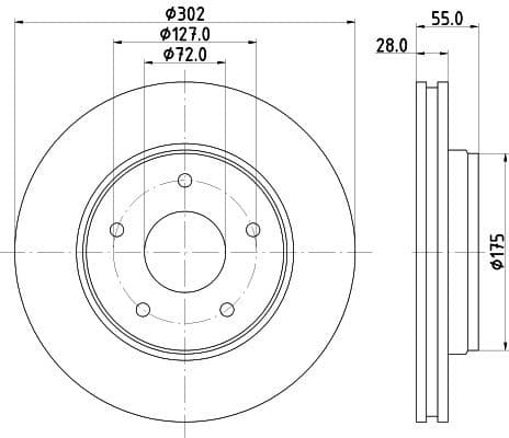 Brake Disc PRO 8DD 355 119-191 - image 4