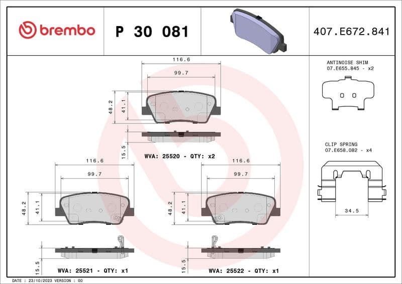 Brake Pad Set, disc brake PRIME LINE P30081 - image 3