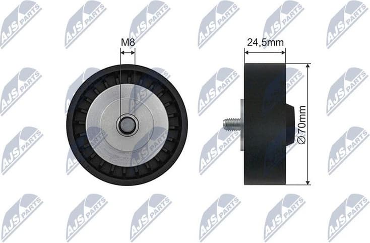 Tensioner Pulley, V-ribbed belt RNK-BM-065