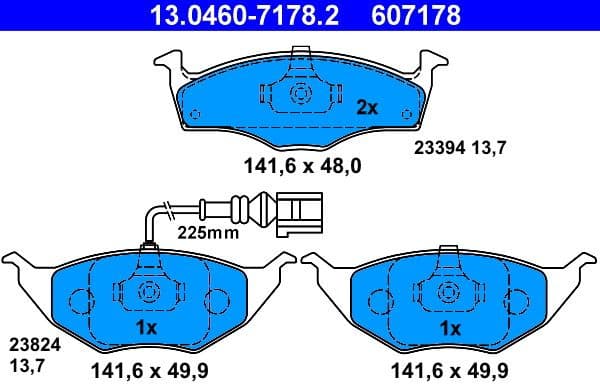 Brake Pad Set, disc brake 13.0460-7178.2 - image 2