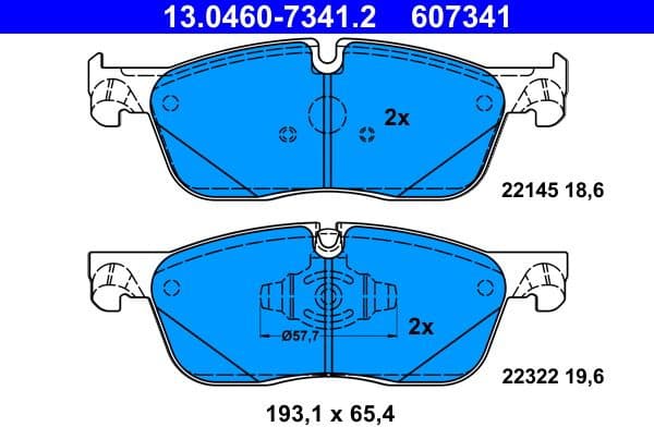 Brake Pad Set, disc brake 13.0460-7341.2 - image 2