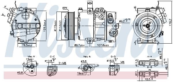 Compressor, air conditioning ** FIRST FIT ** 890751