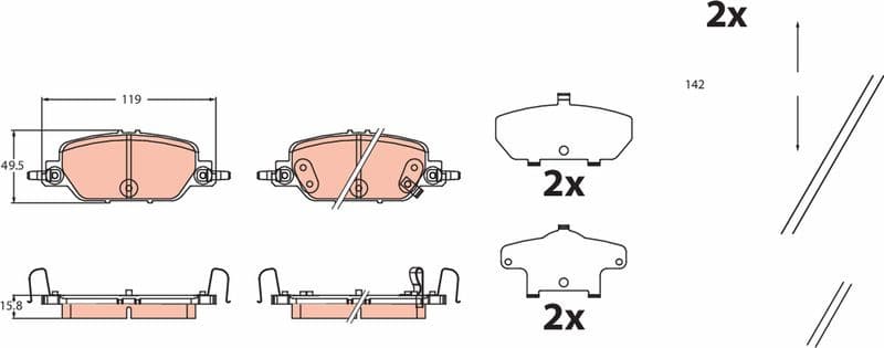 Brake Pad Set, disc brake GDB2513