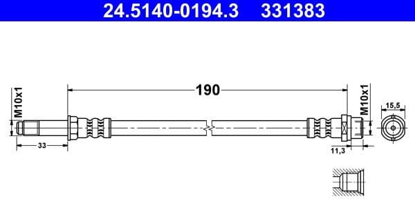 Brake Hose 24514001943 - image 2