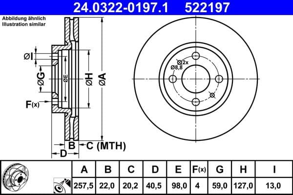 Brake Disc PowerDisc 24.0322-0197.1 - image 2