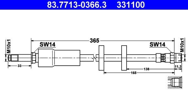 Brake Hose 83.7713-0366.3 - image 2