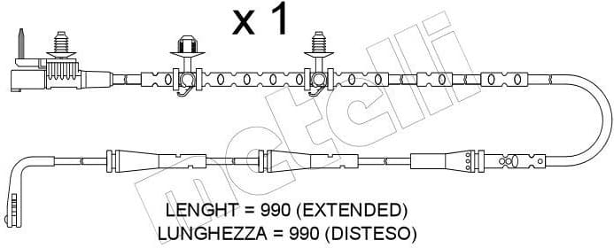 Warning Contact, brake pad wear SU.406
