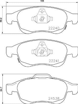 Brake Pad Set, disc brake PRIME LINE P23165 - image 3