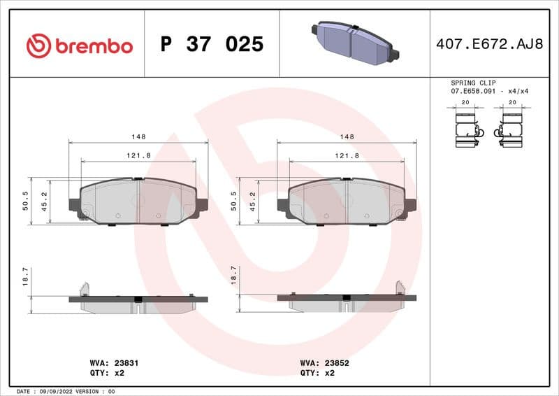 Brake Pad Set, disc brake PRIME LINE P 37 025 - image 3