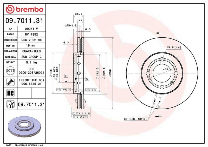 Brake Disc PRIME LINE - UV Coated 09.7011.31 - image 3