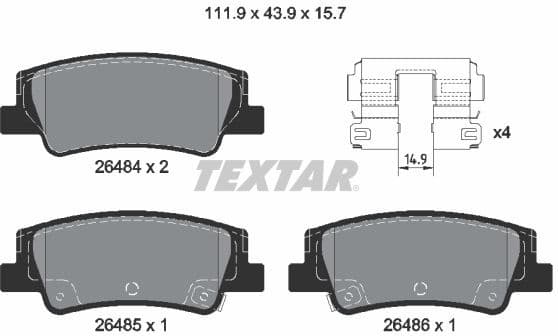Brake Pad Set, disc brake 2648401