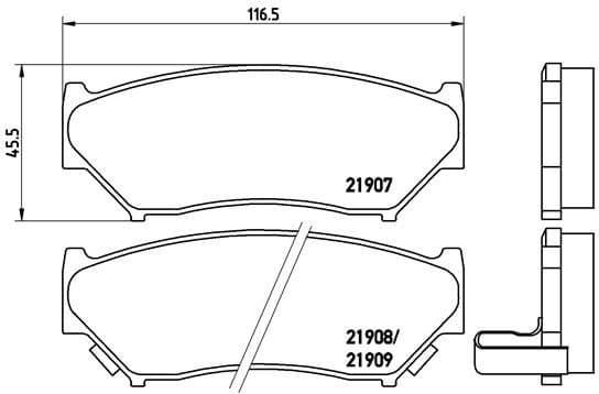 Brake Pad Set, disc brake PRIME LINE P79008