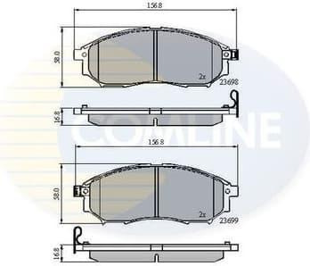 Brake pads front CBP31524