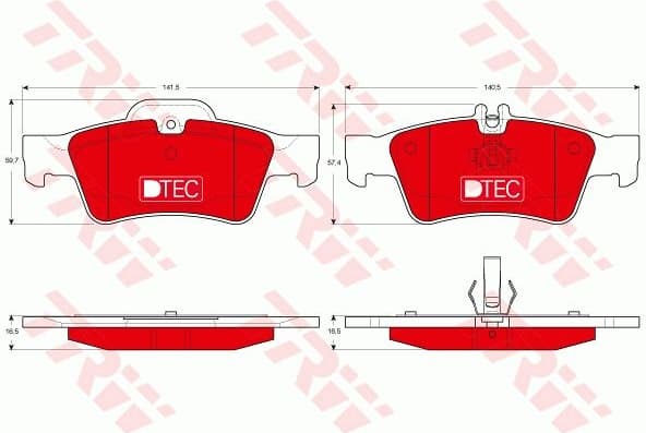 Brake Pad Set, disc brake DTEC COTEC GDB1546DTE