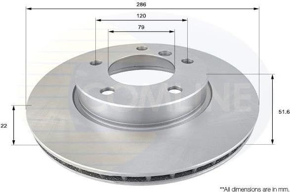 Brake disc, 1pcs FRONT ADC1702V - image 2