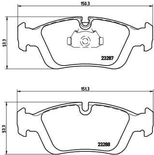 Brake pads front, Top Quality P06024
