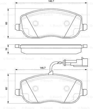 Brake Pad Set, disc brake 0986494068