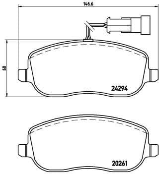 Brake Pad Set, disc brake PRIME LINE P23100