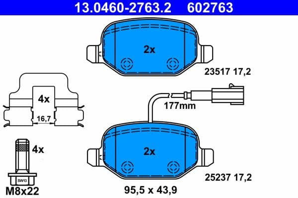 Brake Pad Set, disc brake 13.0460-2763.2 - image 2
