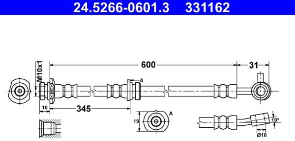Brake Hose 24.5266-0601.3 - image 2