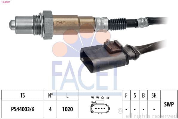 Oxygen Sensor Made in Italy - OE Equivalent 10.8507