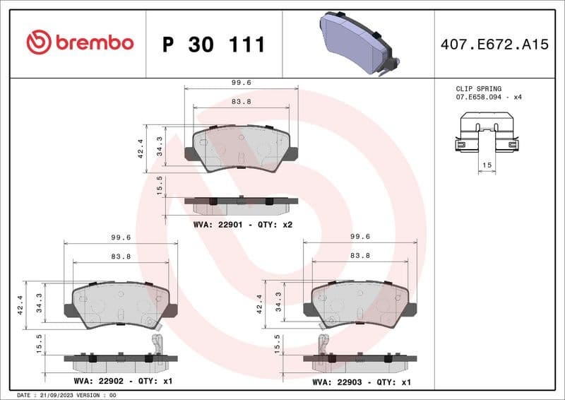 Brake Pad Set, disc brake PRIME LINE P30111 - image 3