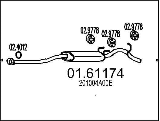 Rear Muffler 01.61174