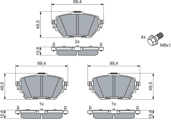 Brake Pad Set, disc brake 0986460066 - image 2