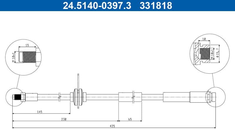 Brake Hose 24.5140-0397.3