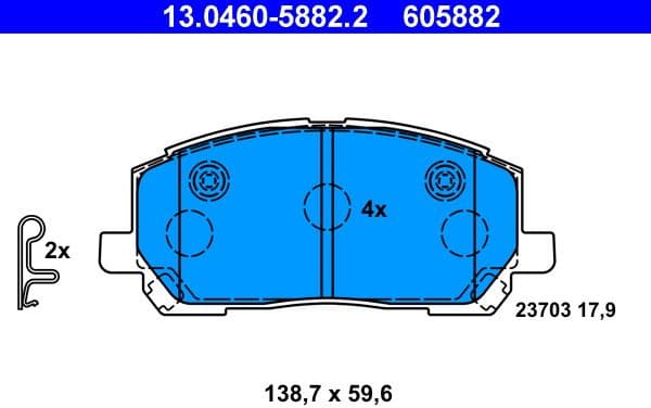 Brake Pad Set, disc brake 13.0460-5882.2 - image 2