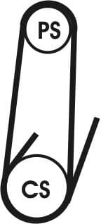 V-ribbed Belt Set 4PK1022 ELAST T1