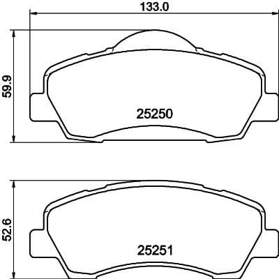Brake Pad Set, disc brake 8DB 355 040-561