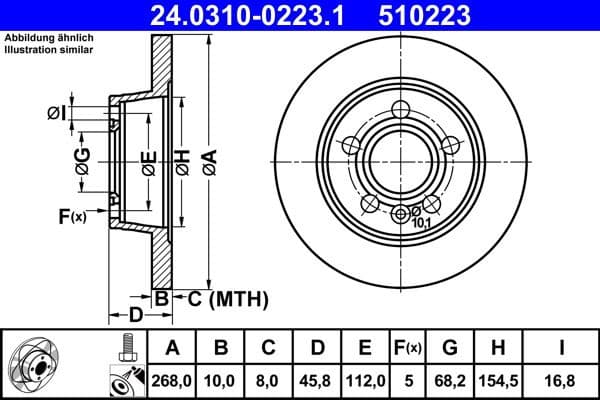 Brake Disc PowerDisc 24.0310-0223.1 - image 2
