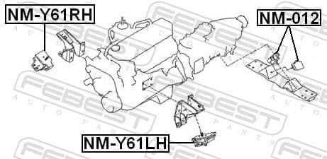 Mounting, engine NM-Y61RH - image 2