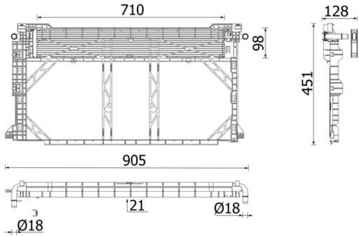 Radiator, engine cooling BEHR *** PREMIUM LINE *** CR 2668 000P