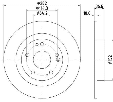 Brake Disc PRO 8DD 355 131-901 - image 4