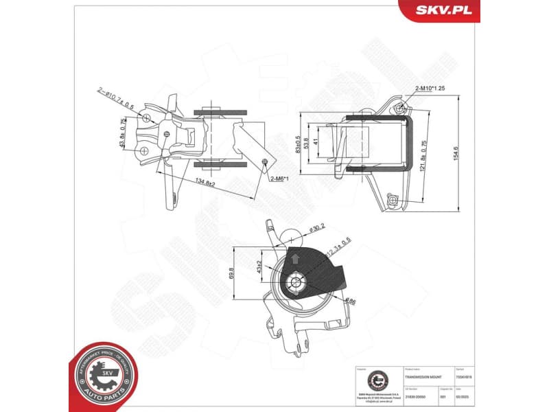 Mounting, automatic transmission 75SKV819 - image 8